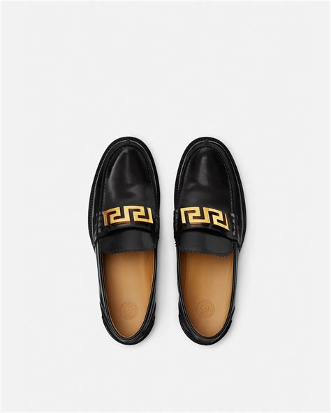 versace collection loafers|versace greca loafers male black.